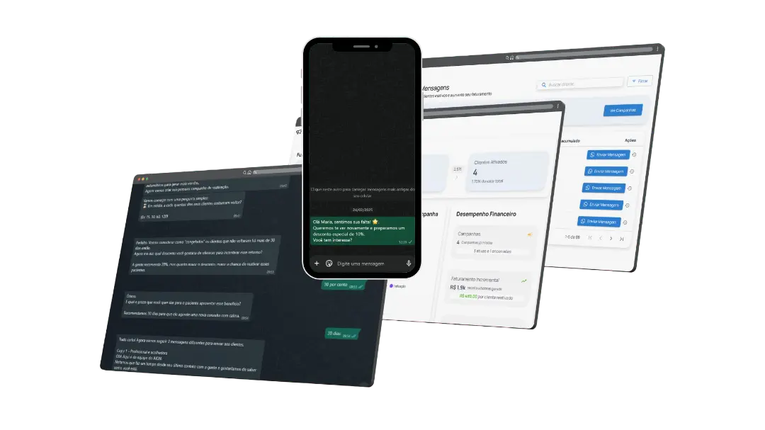 Plano de ação e serviço de IA para base de clientes